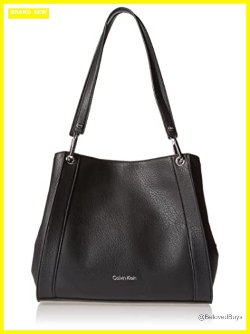 Calvin Klein Vegan Leather Triple Compartment Shoulder Bag
